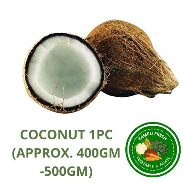  Coconut 1pc (Approx. 400gm -500gm) - 1pcs