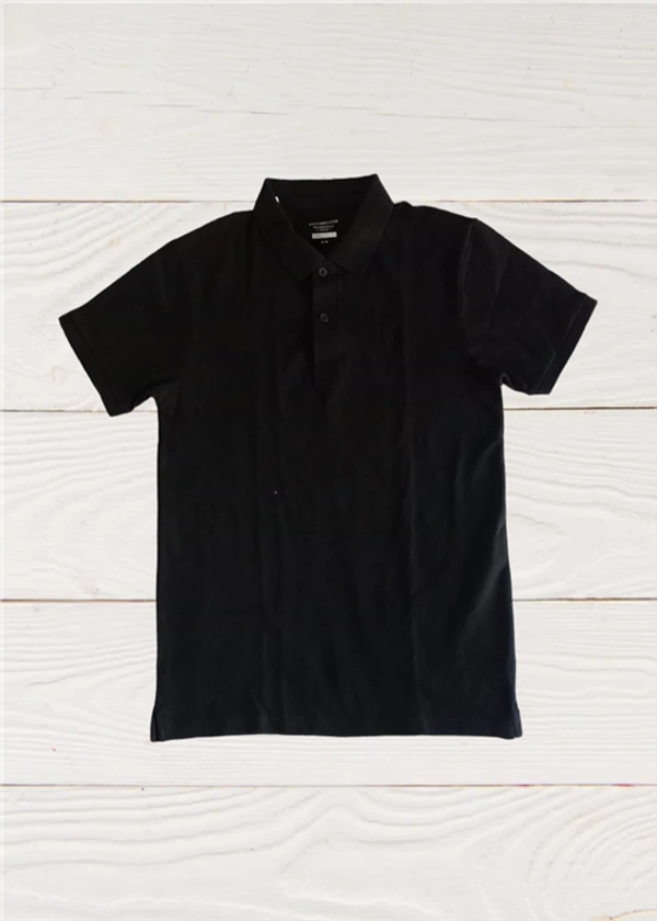 Maxzone Box pack POLO 3250 Plain Matte cotton polos with premium quality. - BLACK