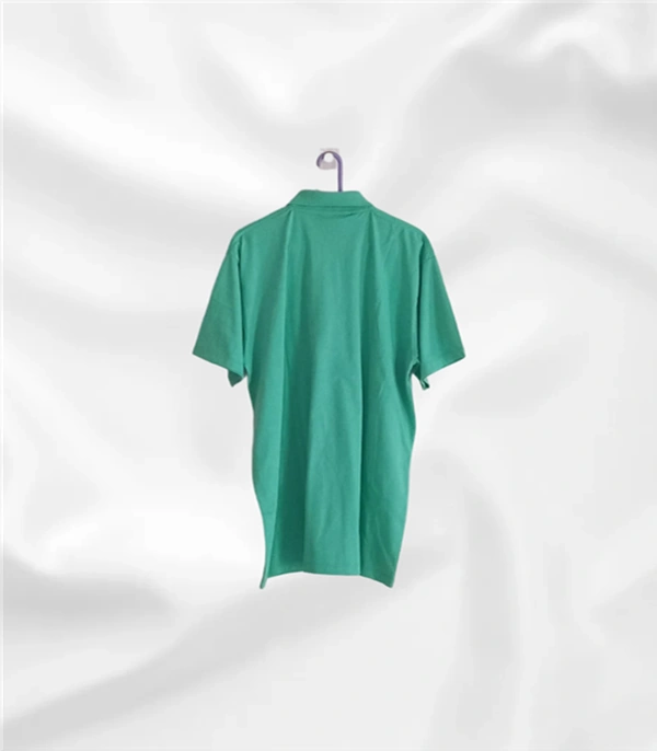 Rigga 2150 Soft mulmul cotton tshirt with pocket / collar neck - 48, Green