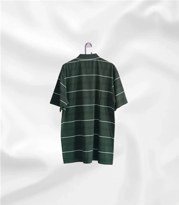 Milano 3750 Pure cotton collar tshirt / with pocket - 48, Military green