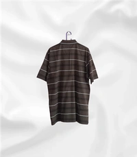 Milano 3750 Pure cotton collar tshirt / with pocket - 48, Dark brown