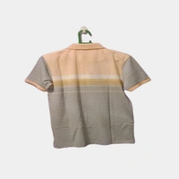 COLLAR TSHIRTS WITH POCKET - 40 - M, Peach and grey