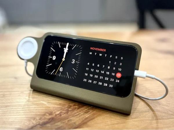 Wireless Charging Stand for phone - Brown Color