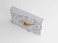 Styra Rock Stone Pattern - 15.2 cm, White