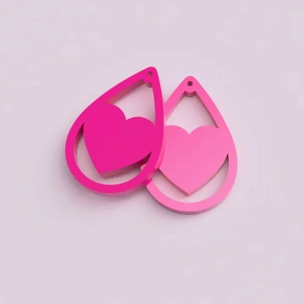 Heart with Teardrop Cropped Earring