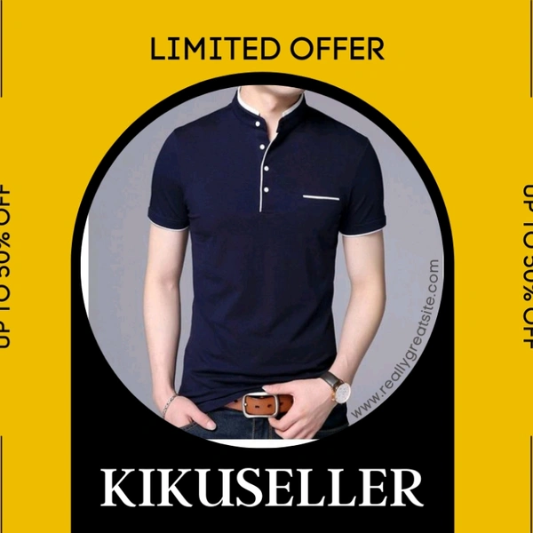 Trendy Partywear Men T-shirts - L, Black