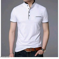 Trendy Partywear Men T-shirts - L, Black