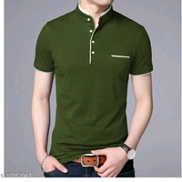 Trendy Partywear Men T-shirts - L, Black