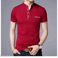 Trendy Partywear Men T-shirts - L, Black