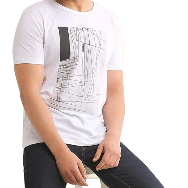 Trendy Sensational Men Tshirt - White, M