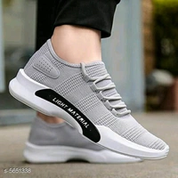 KIKU Stylish Men's Sports Shoes - White, IND - 8