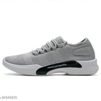 KIKU Stylish Men's Sports Shoes - White, IND - 7