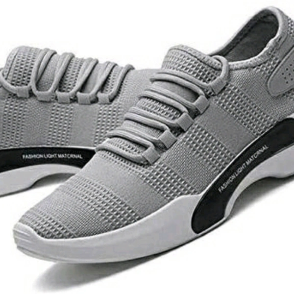 KIKU Stylish Men's Sports Shoes - White, IND - 8