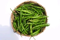 Mirch Fresh Green Chili 250gm|हरा मिर्च 250 ग्राम  - Green, Hara Mirchi, 250 Grams