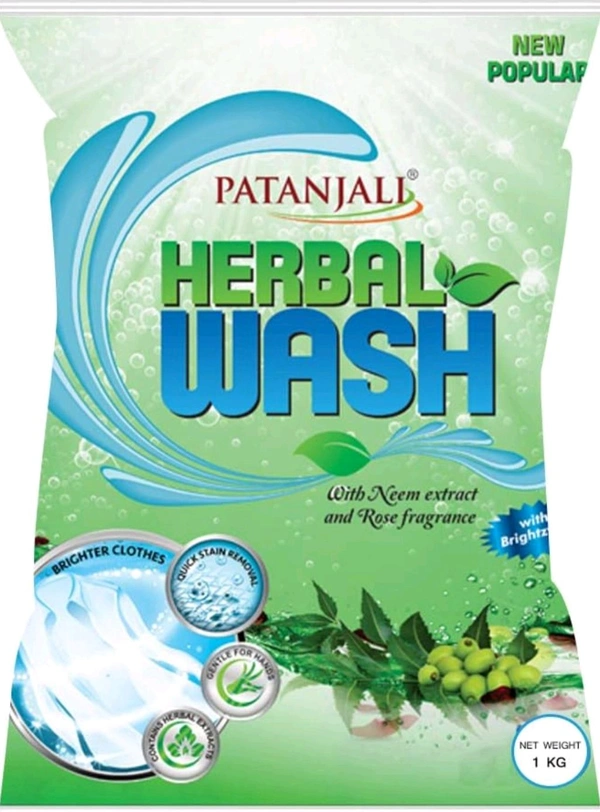 Patanjali Harbal Ditergent Powder 1kg - Mint Green