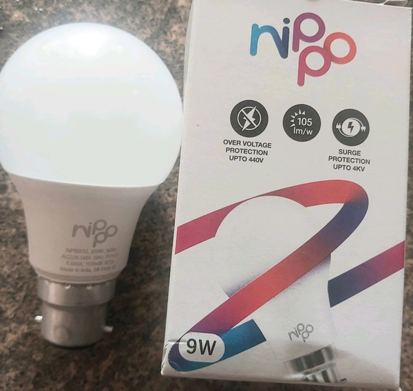 Nippo 9W LED - White, One Years Garinti