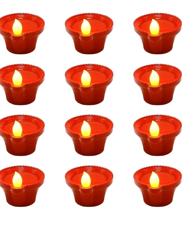 Water Sanser Diya For Home Decoration  - Web Orange