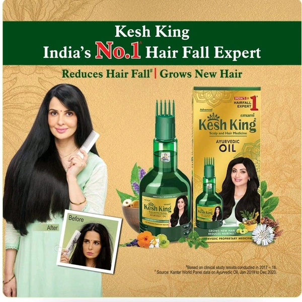 Kesh King Hairfall Expert N01 Ayurvedic Oil 50 Ml - Buttermilk