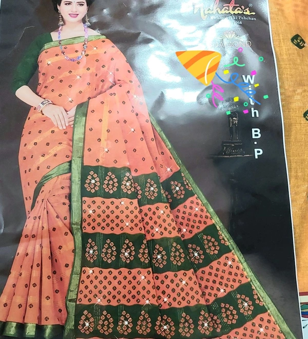 Nai Nnaveli Cotton Saree - Web Orange