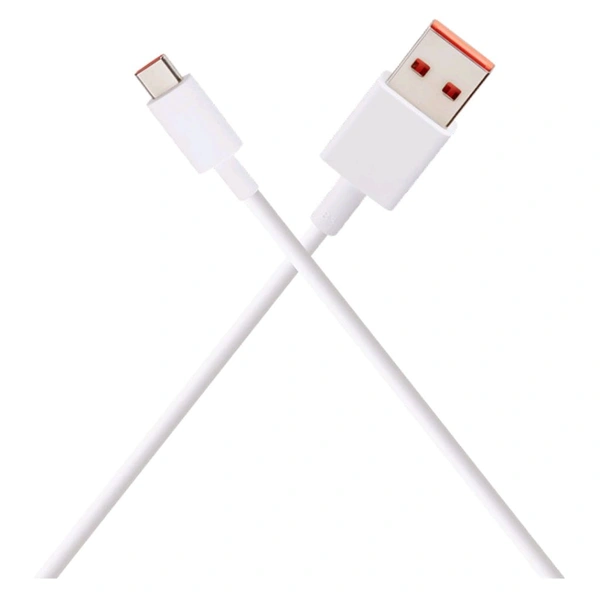 Mi 67W Turbo-Fast Type A To C Charging Cable|6A And 67 Watt Turbo Charging ,supports up to 480 Mbps data transfer speeds with USB 2.0 - White, 1, 100gram