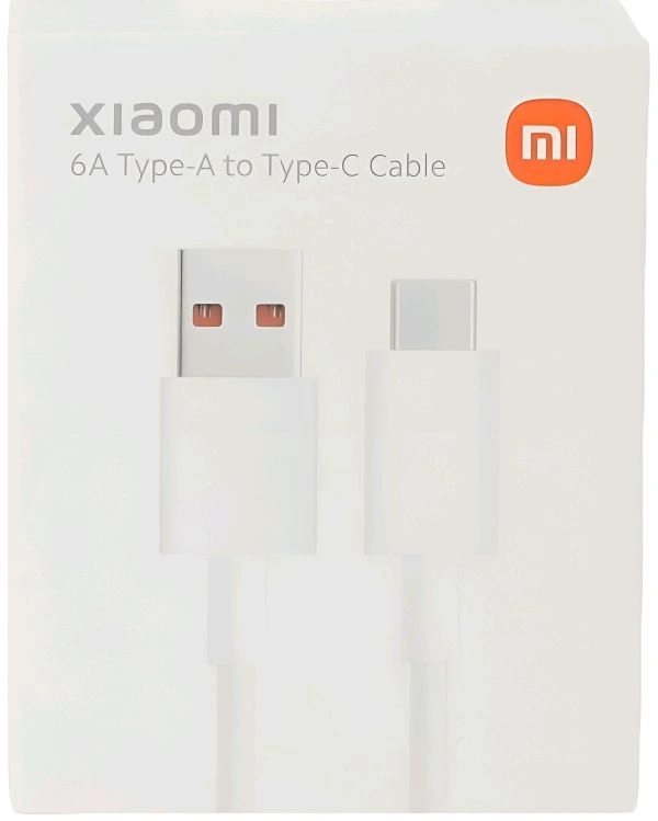 Mi 67W Turbo-Fast Type A To C Charging Cable|6A And 67 Watt Turbo Charging ,supports up to 480 Mbps data transfer speeds with USB 2.0 - White, 1, 100gram