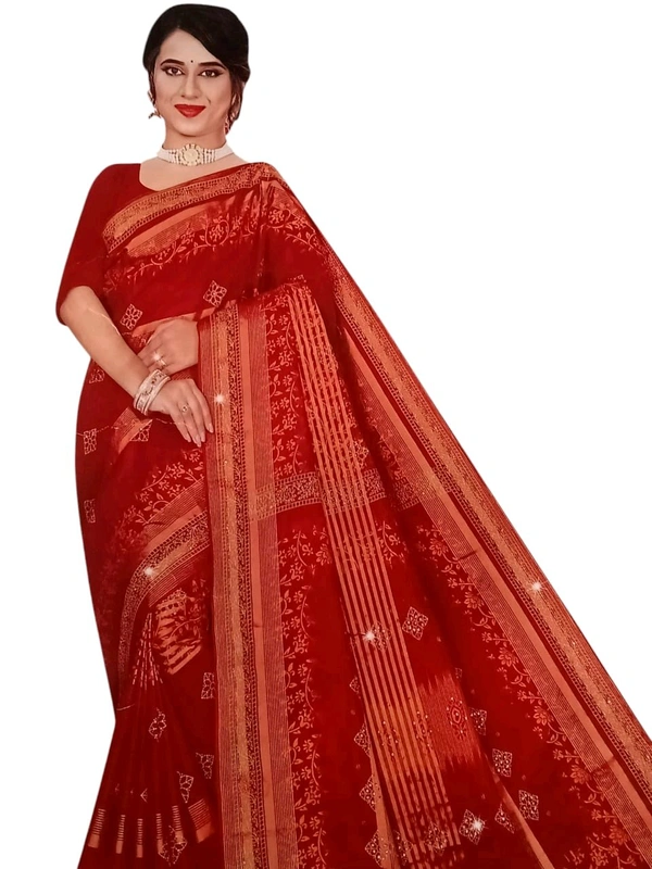 Grihlaxmi Collection 100% Pure Cotton Saree 