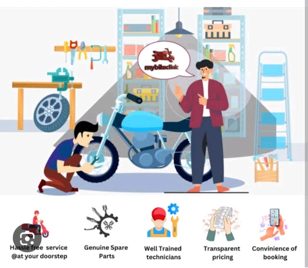 Grihlaxmi   Doorstep bike service  Bike mechanic Available At your home On One Click