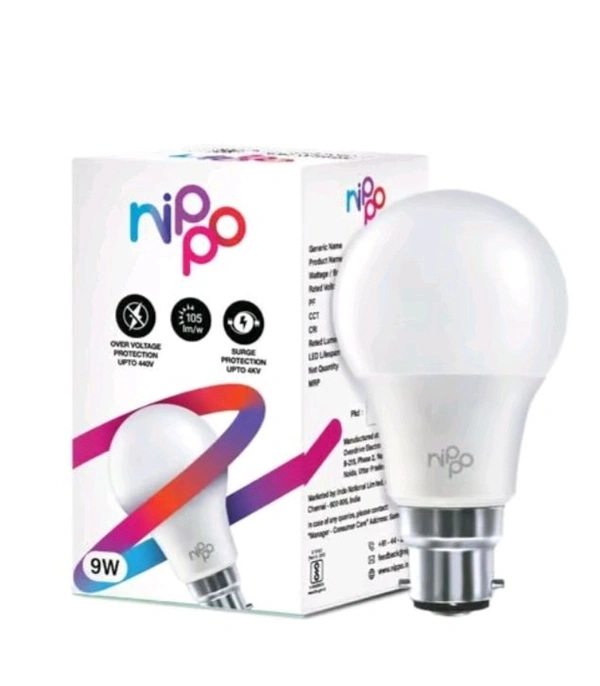 Nippo 9W LED One Year Garnti 42×12