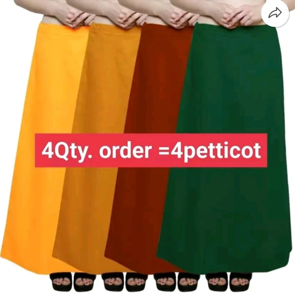 Grihlaxmi  Peticote 4 Pcs Full 100 % Cotton 