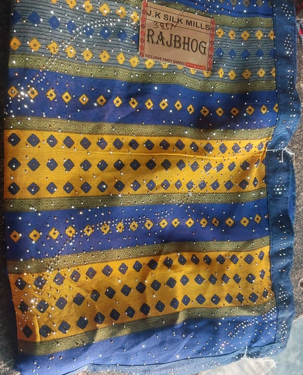 Rajbhohg Rajbhog Silk Saree 1 Pcs - Dark Blue
