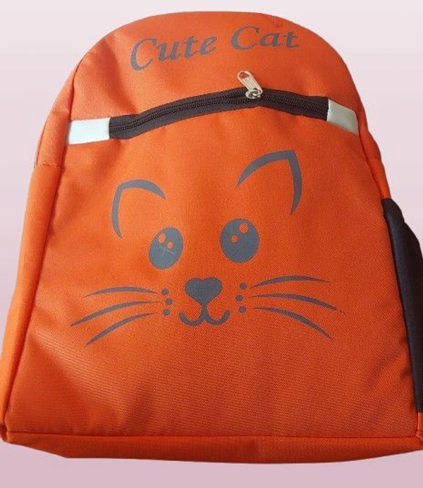 Grihlaxmi  Cute Cat School Bag  - Golden Tainoi
