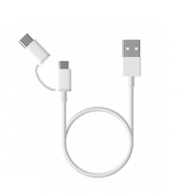 Mi 2-in-1 USB Cable(Micro USB to Type C) 100cm - White