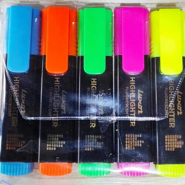 Highlighter Multi Colour - blue, green, orange, yellow, purple