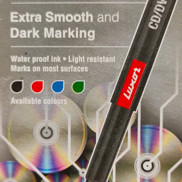 Luxor CD/DVD Permanent Marker - Blue, Small