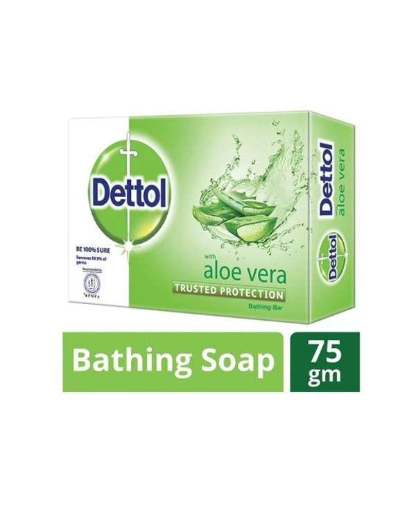 Dettol Soap Aloe Vera - 75g, green