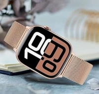 Series 10 Smartwatch with Logo Master copy ip68 waterproof with Dubble Strap (Gold, Series 10 Master copy with Milanese Loop)