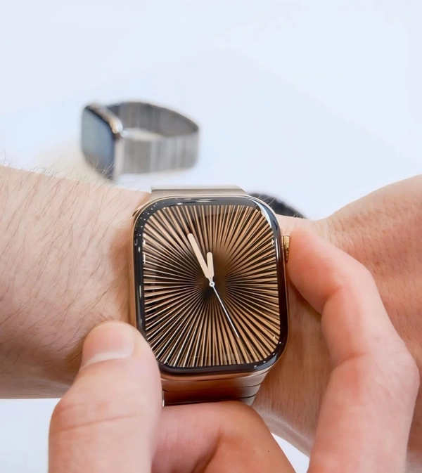 Series 10 Smartwatch with Logo Master copy ip68 waterproof with Dubble Strap (Gold, Series 10 Master copy with Milanese Loop)