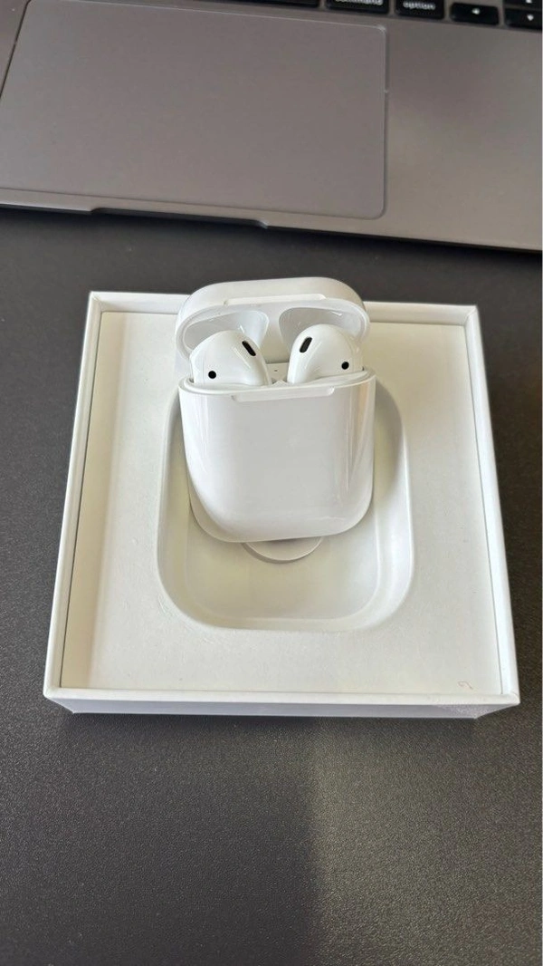 Airpods second generation With Charging Case | The All-New H1 Headphone Chip, Optical Sensors And Motion Accelerometers | Compatible with all android and apple IOS devices - White, 1 Year