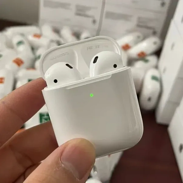 Airpods second generation With Charging Case | The All-New H1 Headphone Chip, Optical Sensors And Motion Accelerometers | Compatible with all android and apple IOS devices - White, 1 Year