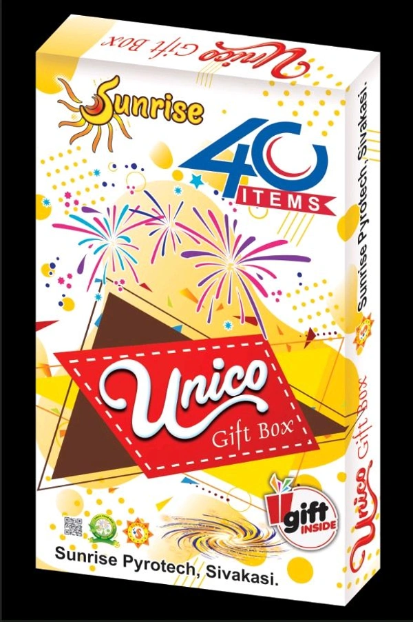 Sunrise Fireworks Unico - 40 Items - White