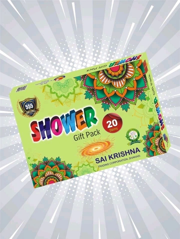 Sai Krishna Crackers Shower - 20 Items - Mint Green