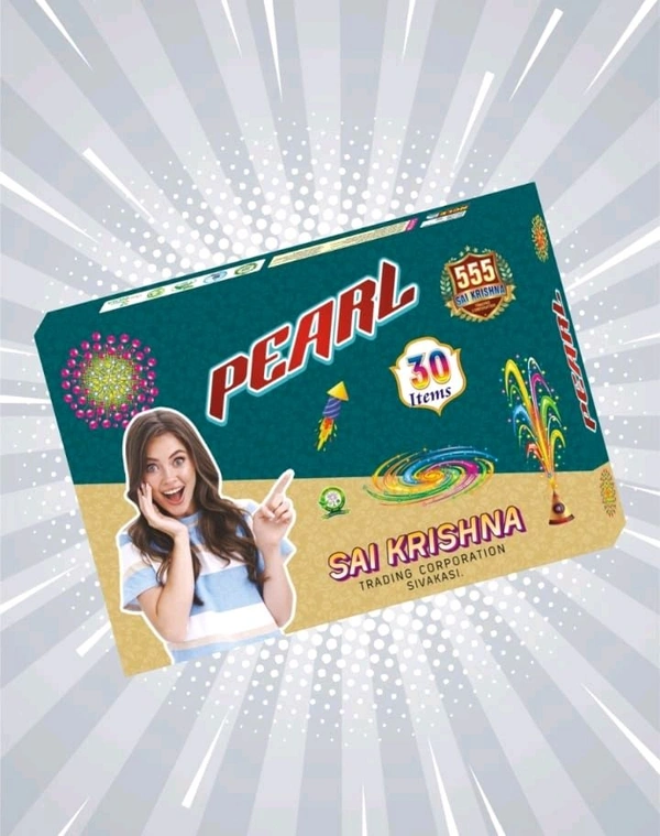 Sai Krishna Crackers Pearl - 30 Items - Teal