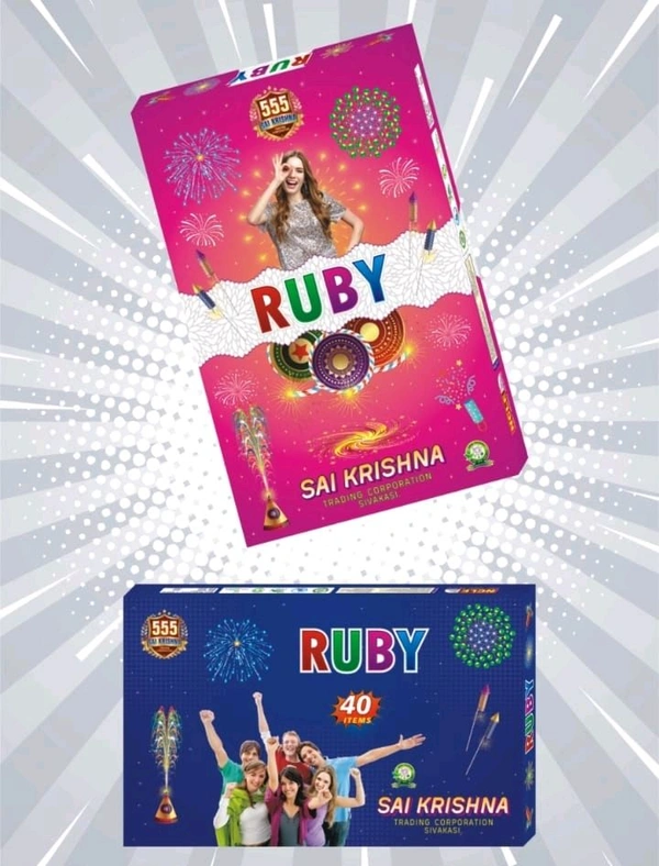 Sai Krishna Crackers  Ruby - 40 Items - Wild Watermelon