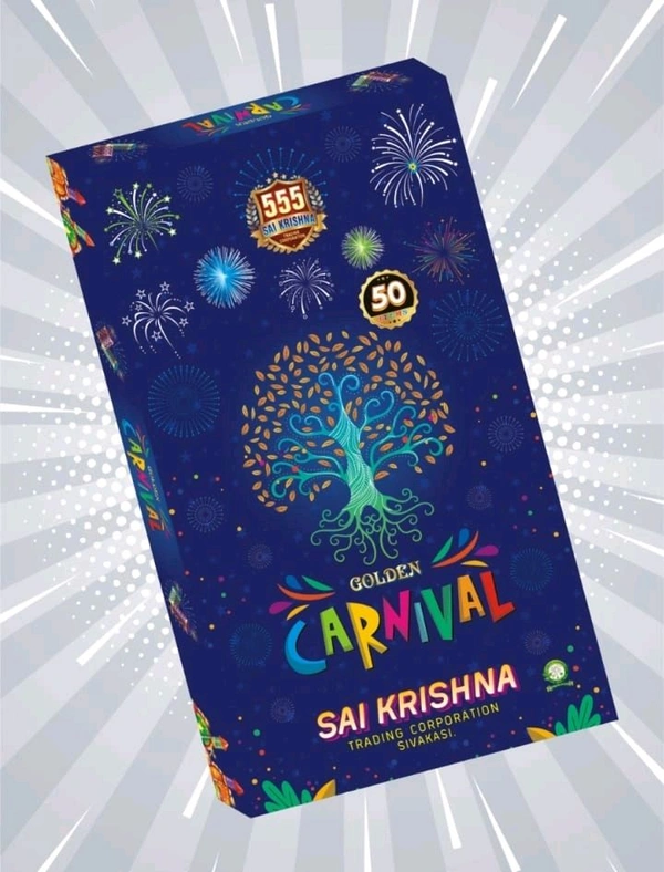 Sai Krishna Crackers Golden Carnival - 50 Items - Pigment Indigo