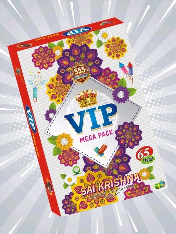 Sai Krishna Crackers VIP - 65 Items - Brick Red