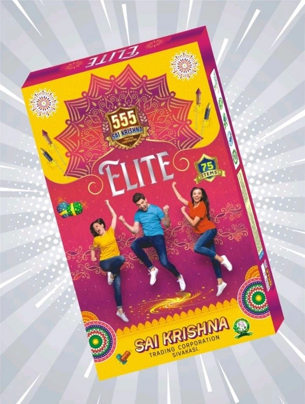 Sai Krishna Crackers Elite - 75 Items - Magenta / Fuchsia