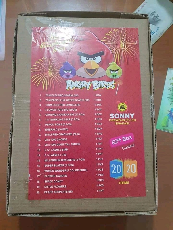 Sonny Fireworks Angry Birds - 20 Items