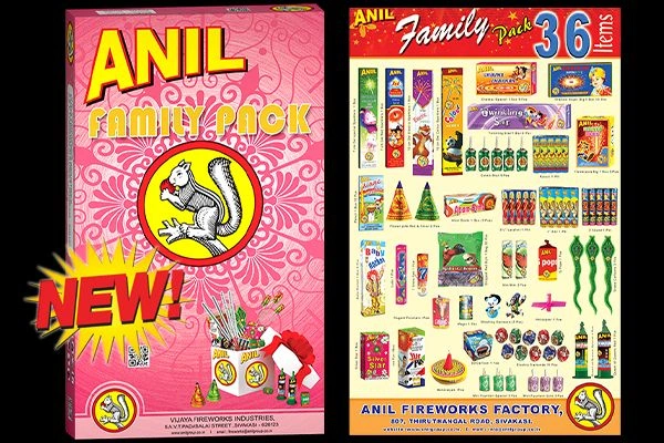 Anil Fireworks Family 36 Items