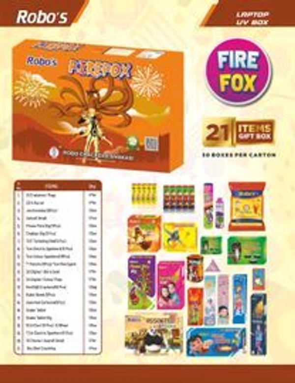 Robo Crackers Fire Fox (21 Items)