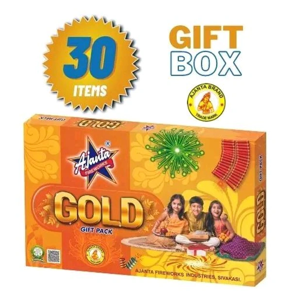 Ajantha Fireworks Giftboxes Gold - 30 Items